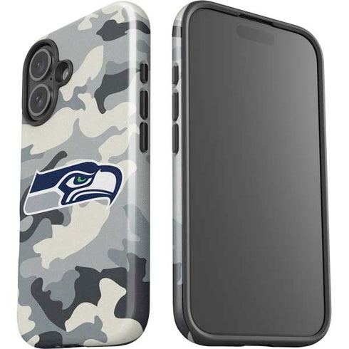 NFL Seattle Seahawks Camo iPhone 16 Plus Impact Case